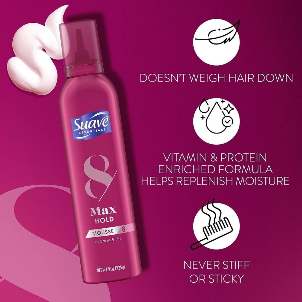 Suave Max Hold Volumizing Mousse 9 oz